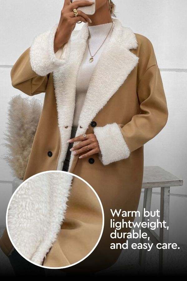 Nordic Warmth Shearling-Lined Coat