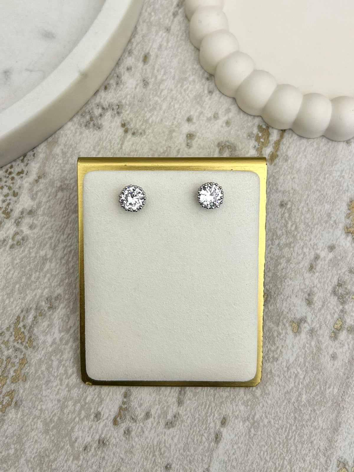 Diamante Large Stone Studs (2 Colours)
