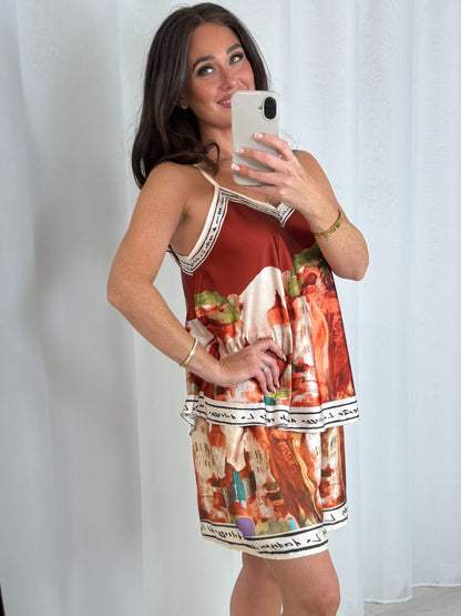 Scenic Print Cami Top And Short Co-Ord (5 Colours)