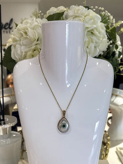 Crystal Pendant Necklace (6 Colours)