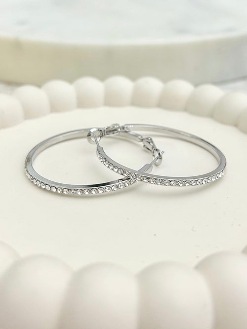 Diamante Hoops (2 Colours)
