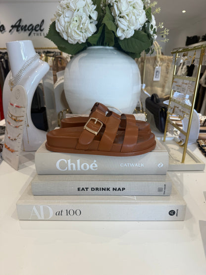 Triple Strap Gold Buckle Sandal (3 Colours)