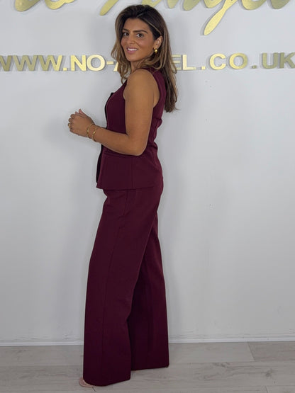 Button Up Tailored Straight Leg Trousers (2 Colours)