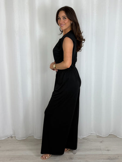 Shoulder Pad Sleeveless Trouser Co-Ord (7 Colours)