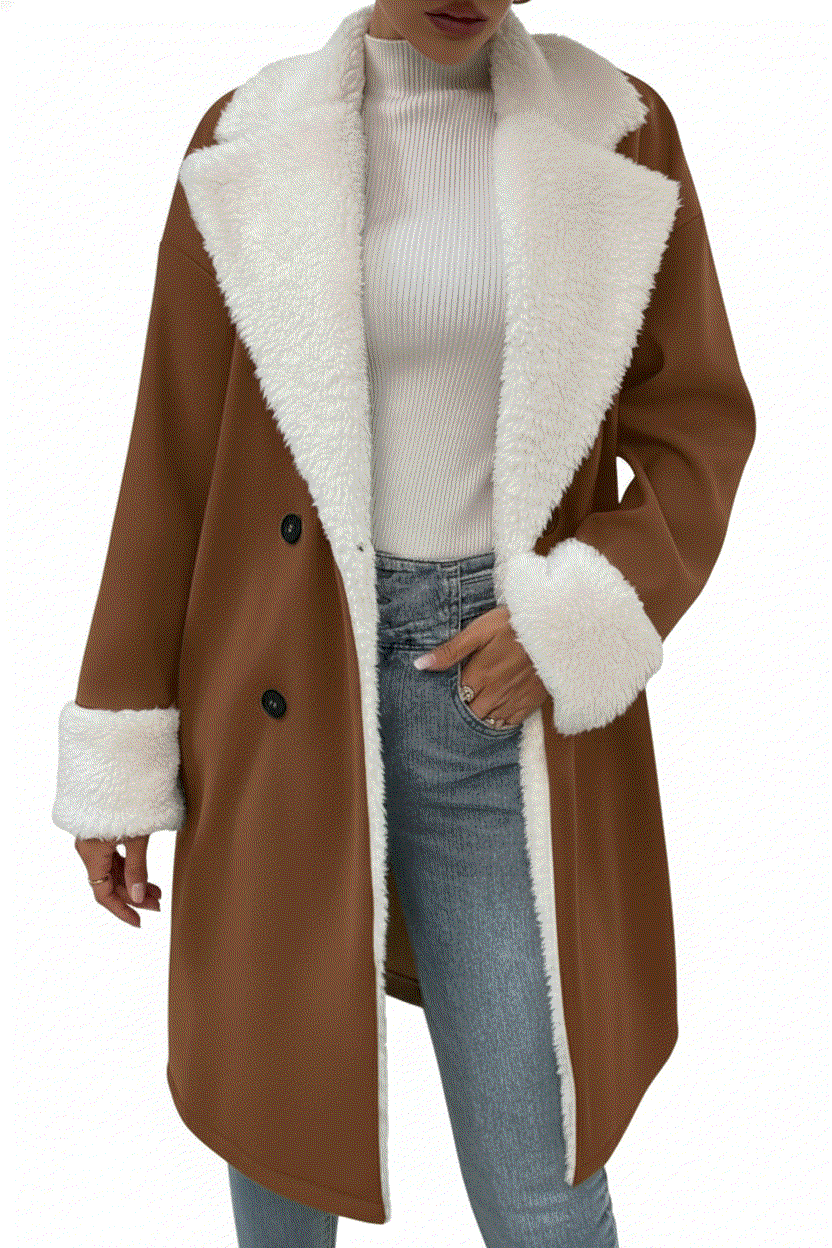 Nordic Warmth Shearling-Lined Coat