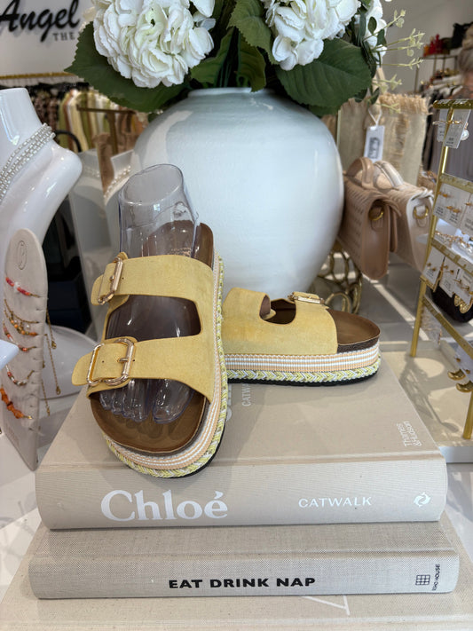 Double Buckle Platform Sandals (2 Colours)