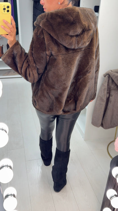 Milano Faux Fur Hooded Jacket