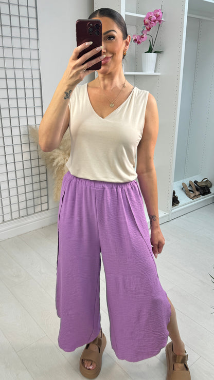 Paris Wide Leg Culotte Trousers