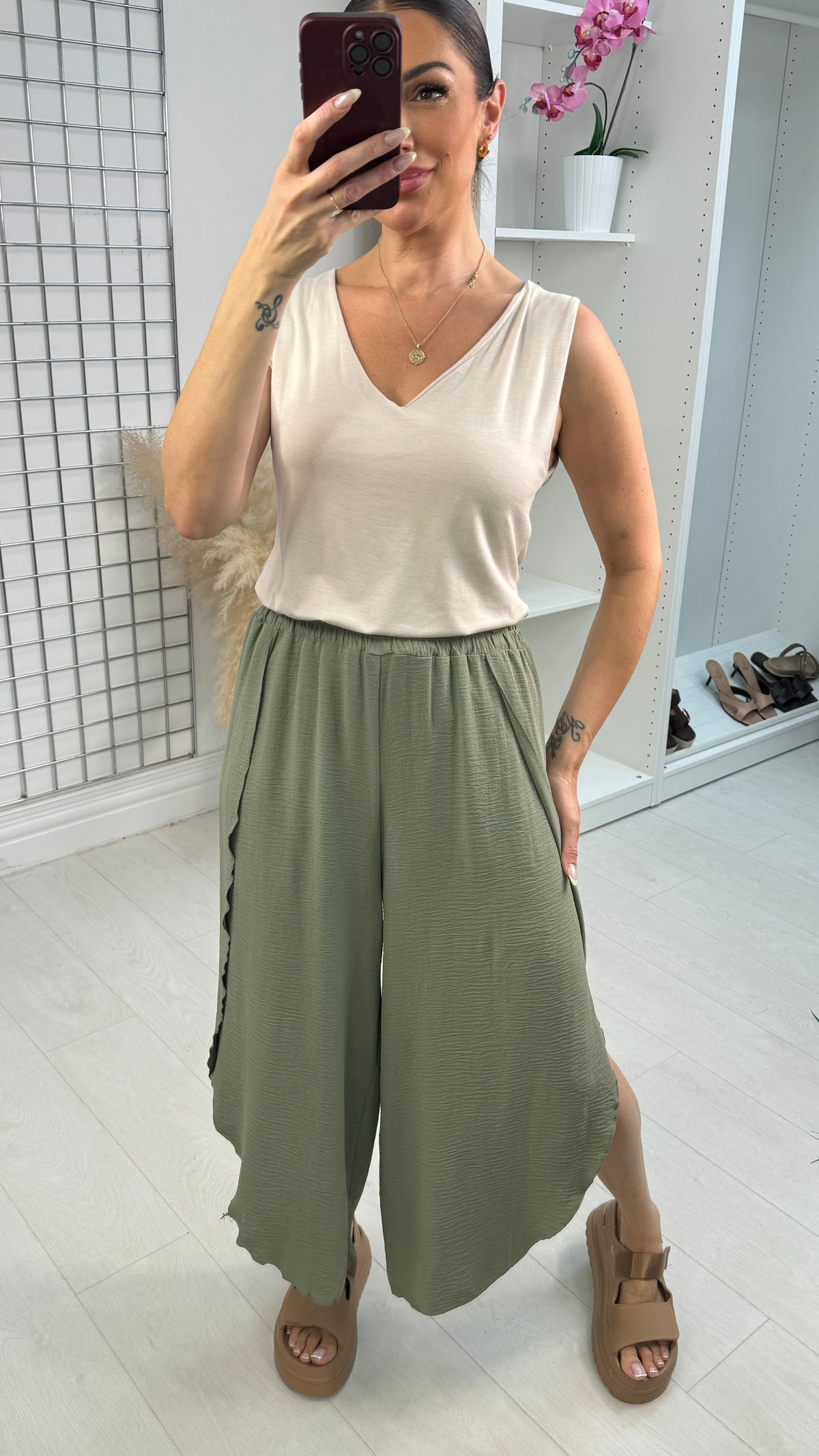 Paris Wide Leg Culotte Trousers