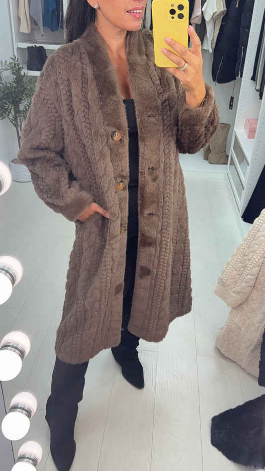 Zyra Faux Fur Cardi Coat