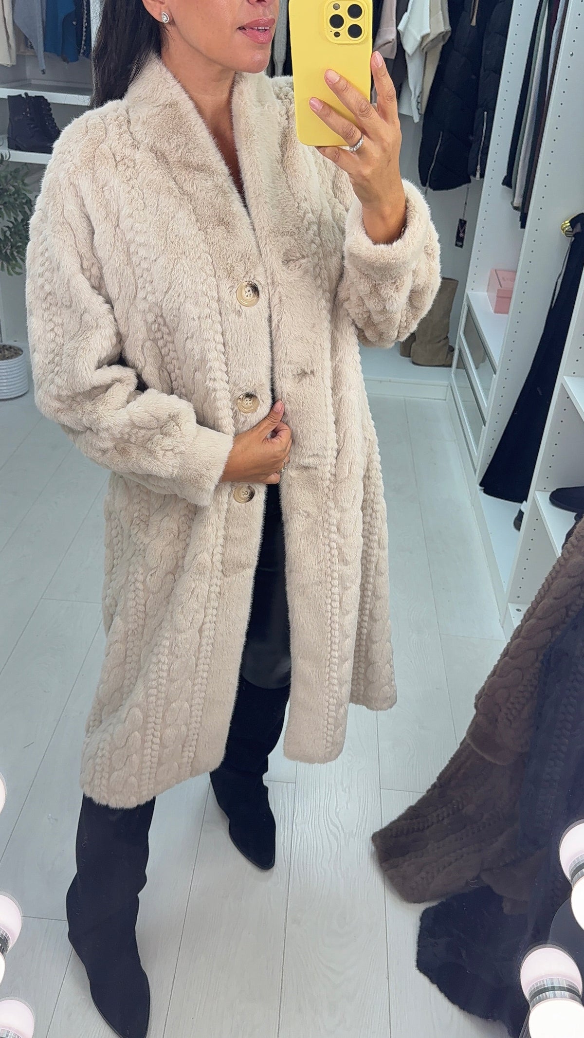 Zyra Faux Fur Cardi Coat