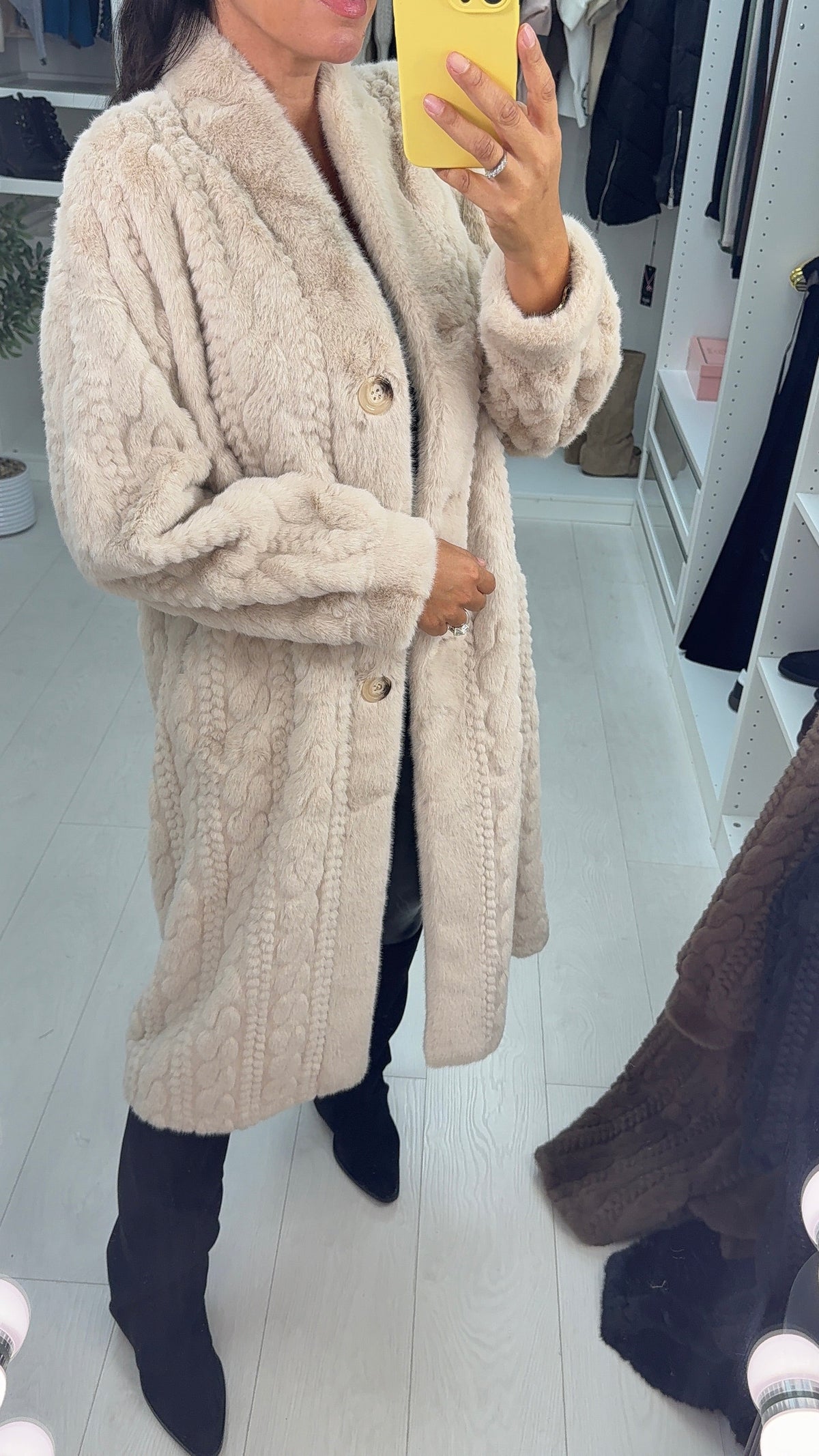 Zyra Faux Fur Cardi Coat