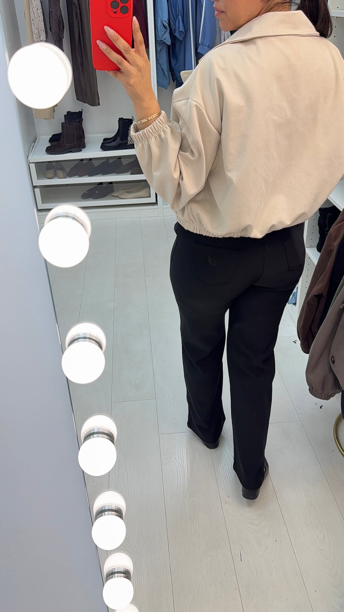 Quinsy Cropped Faux Suede Trench Coat