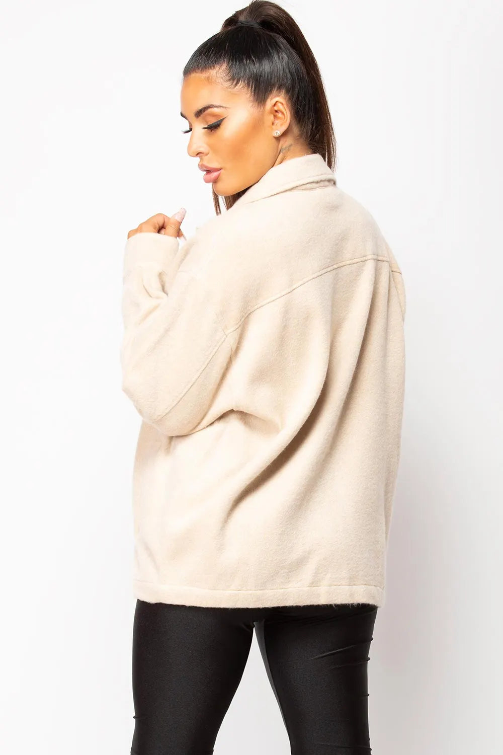 Stone Pocket Front Shacket Trucker Jacket