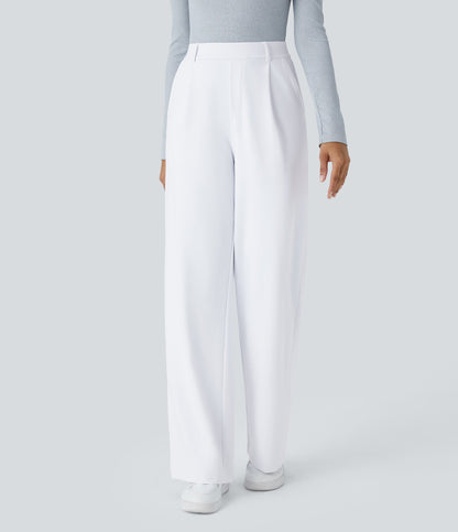 2026🔥 FlexTM High Waisted Pocket Straight Leg Work Pants