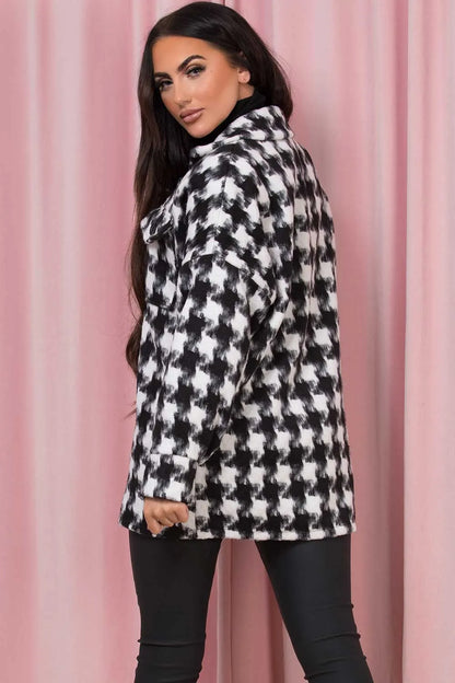 Dogtooth Shacket Black And White