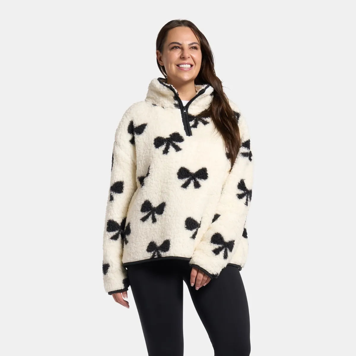 OHS Zip Fleece Soft Warm Cosy Outdoor Teddy Sherpa Long Cuff Sleeve Relaxed Fit Pull Over Hoodie Jacket Coat for Adults Kids