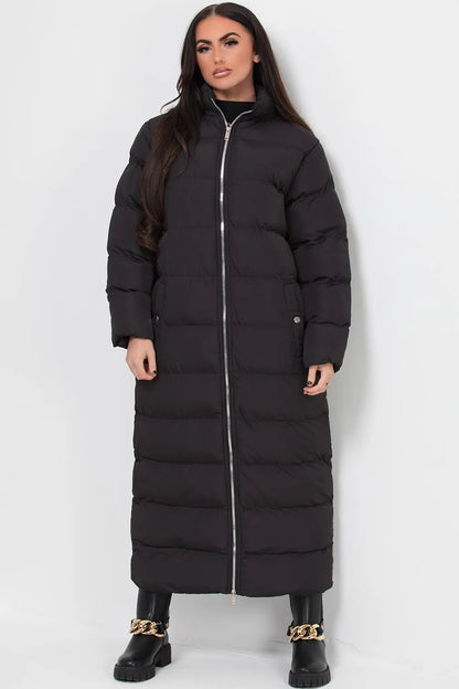 Maxi Puffer Coat Black