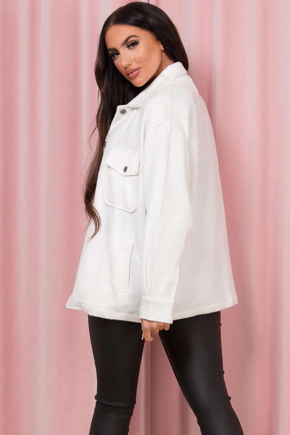 Cream Shacket Soft Touch