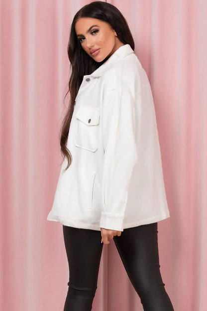 Cream Shacket Soft Touch