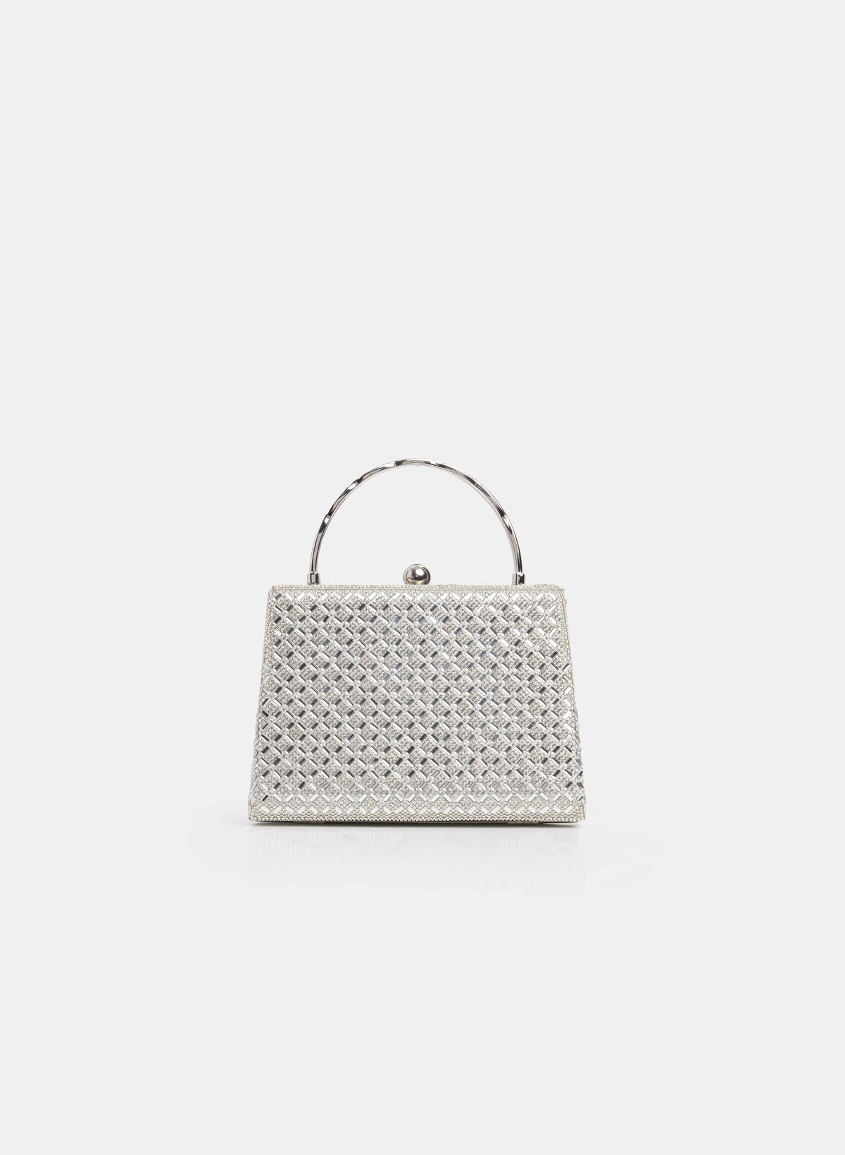 Crystal Embellished Box Clutch