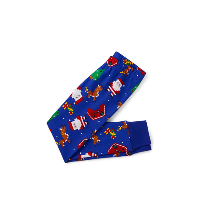 Christmas Family Matching Pajamas-Cozy Blue Pjs Set with "Merry Christmas 2025" Print