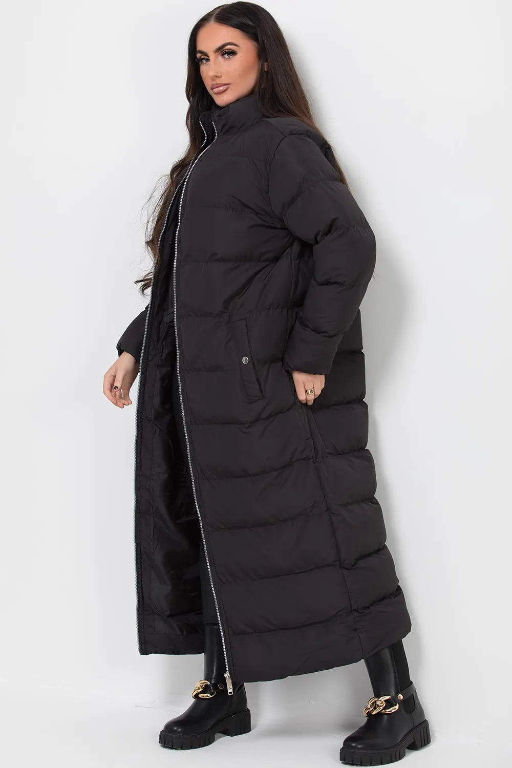 Maxi Puffer Coat Black