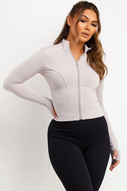 Sports Zip Up Jacket Grey