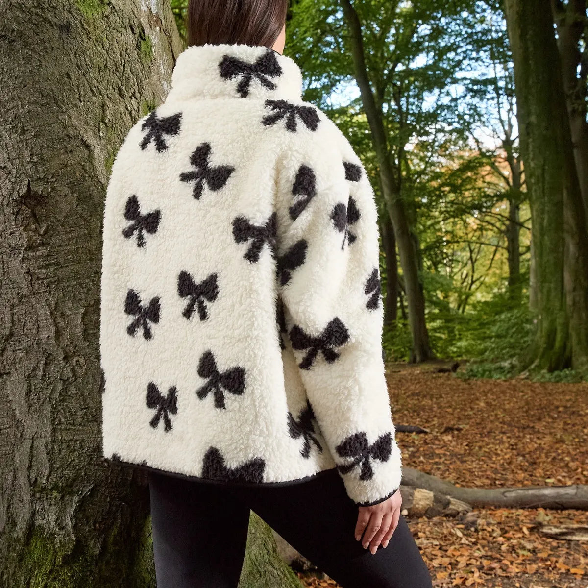 OHS Zip Fleece Soft Warm Cosy Outdoor Teddy Sherpa Long Cuff Sleeve Relaxed Fit Pull Over Hoodie Jacket Coat for Adults Kids