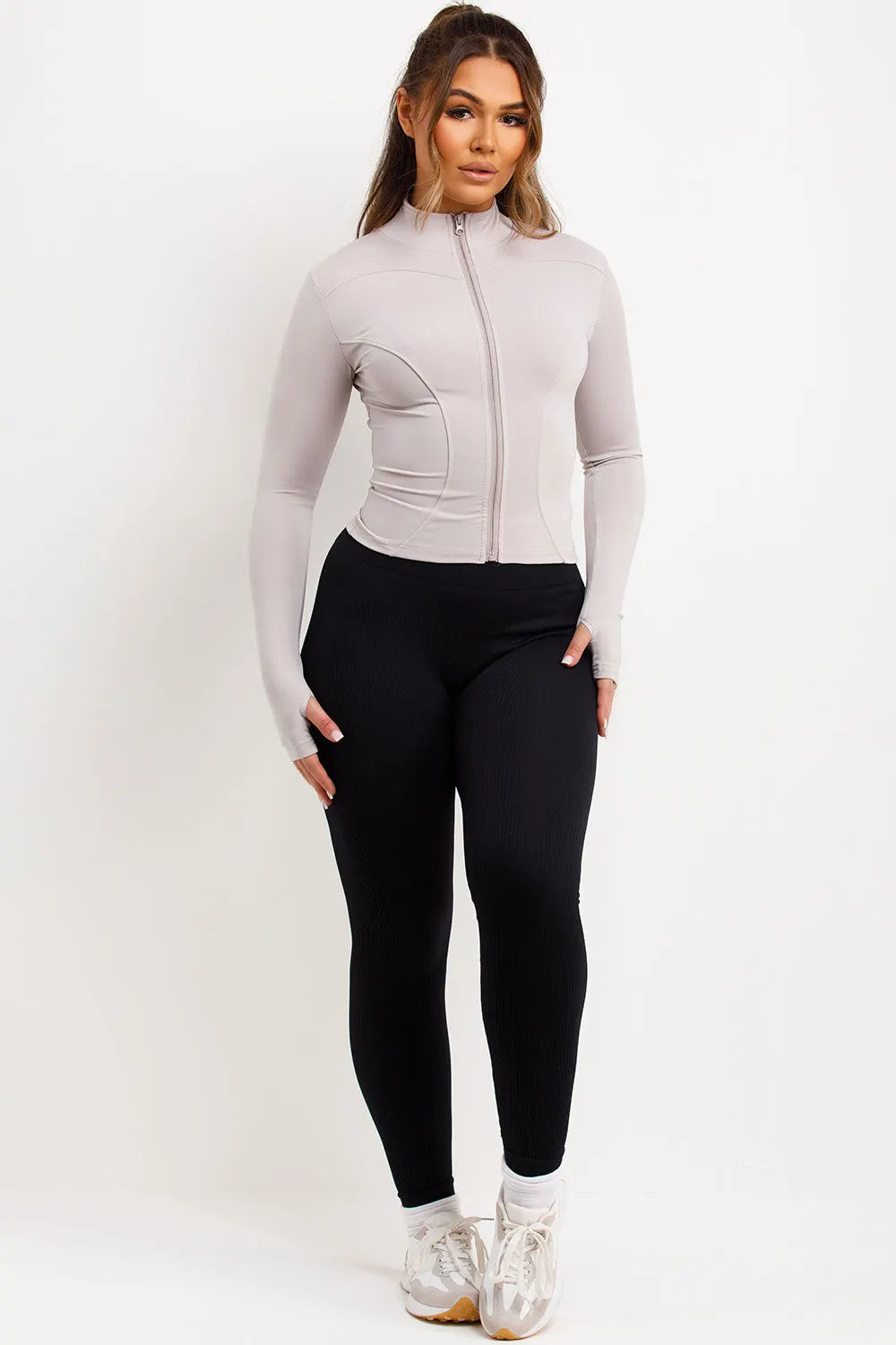 Sports Zip Up Jacket Grey