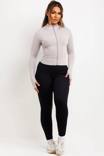 Sports Zip Up Jacket Grey