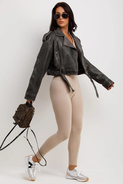 Faux Leather Jacket