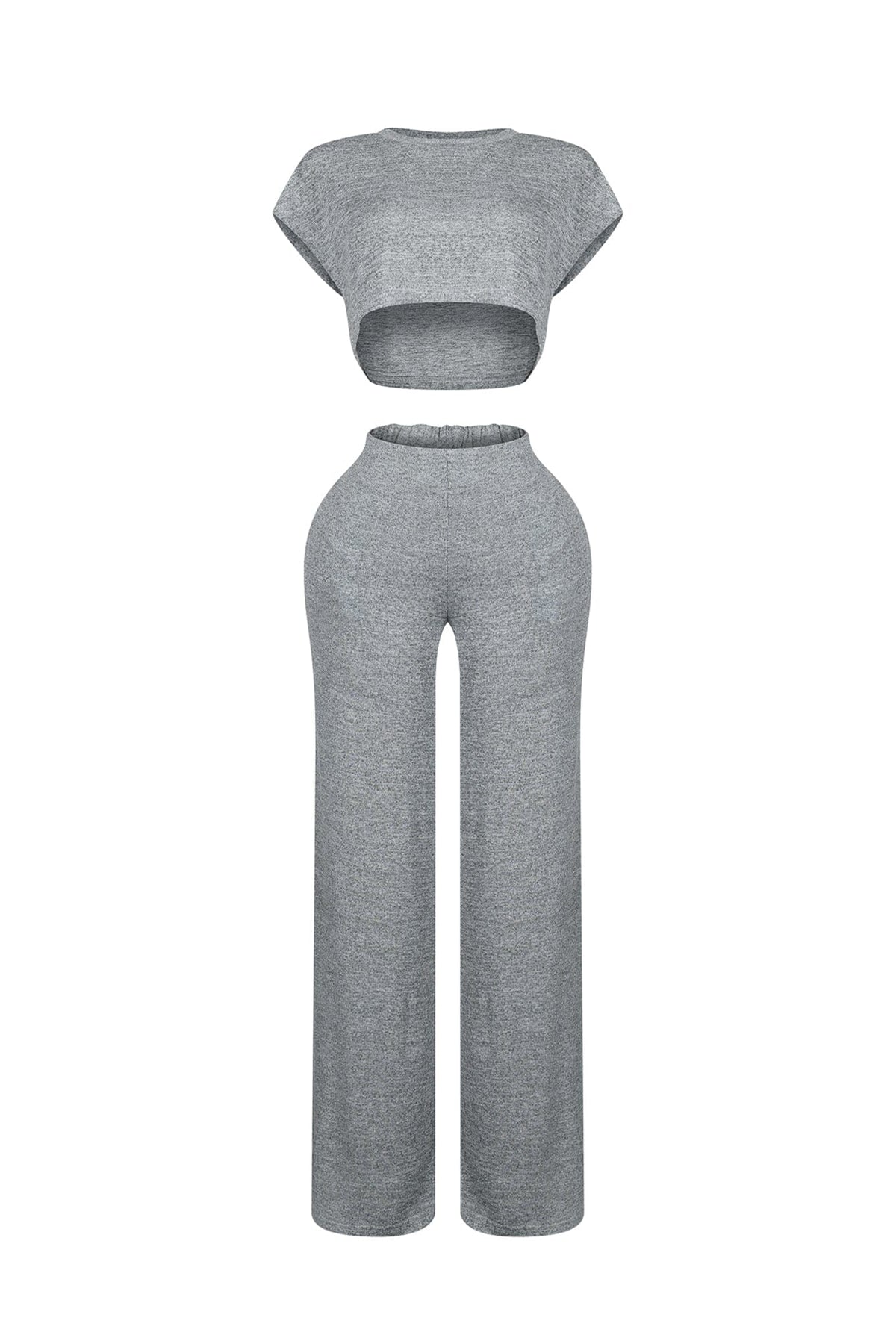 Soda Short Sleeve Crop Top & Pants SET