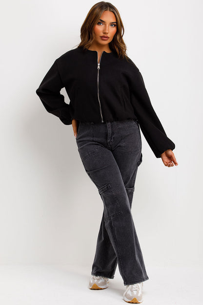 Soft Bomber Jacket Black