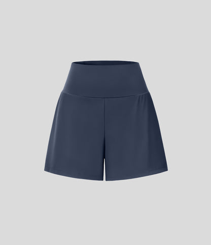 2026🔥UK Super High Waisted Back Pocket & Side Hidden Pocket 2-in-1 Yoga Shorts