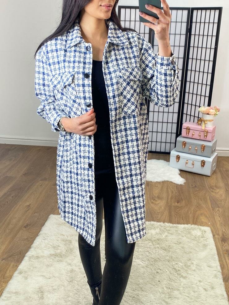 Cecilia Checked Oversized Shacket