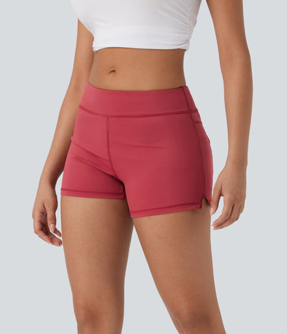 Low Rise Yoga Biker Shorts 3'' with Pockets