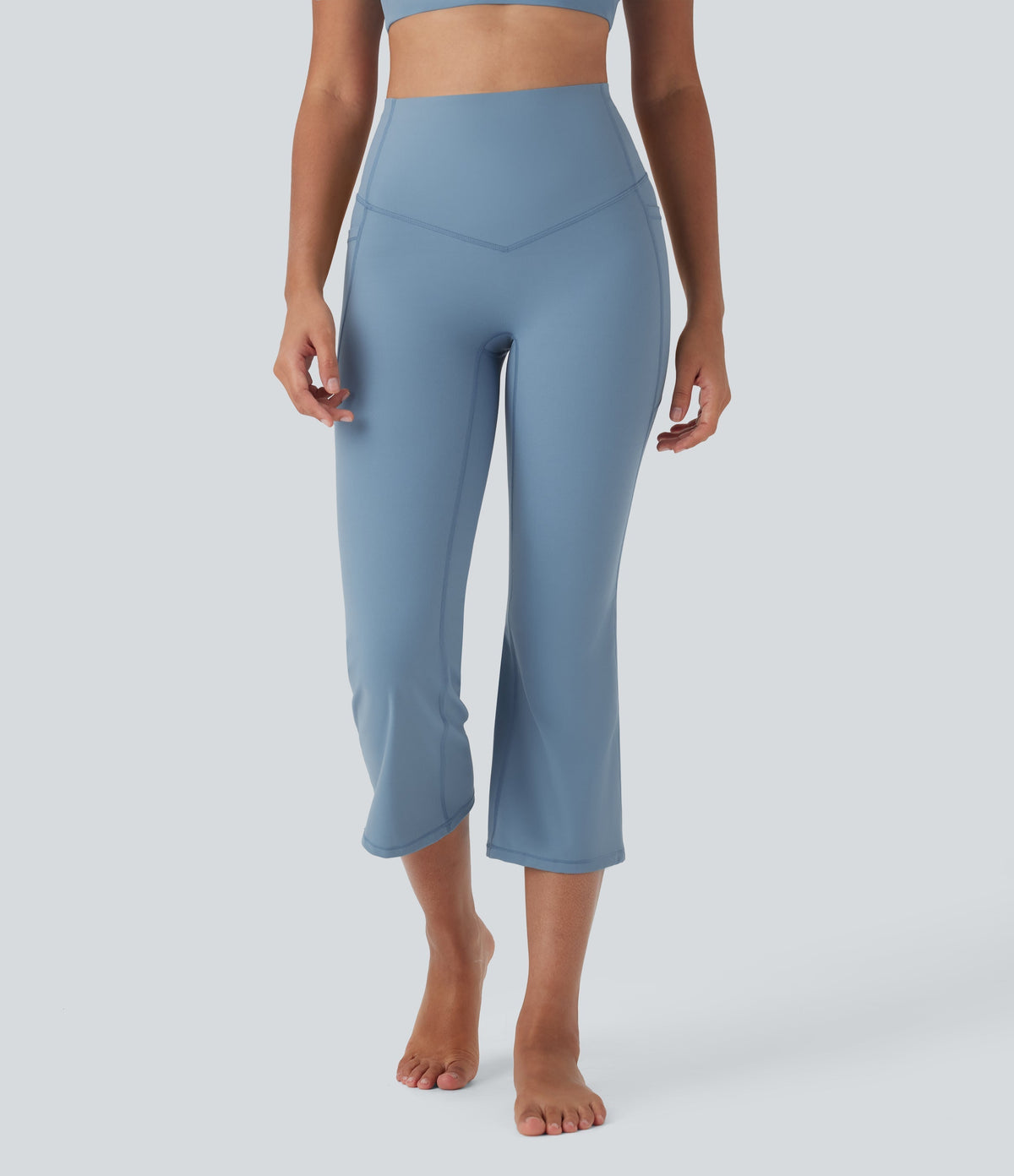 UltraSculptTM SoCinched High Waisted Tummy Control Cropped Yoga Bootcut Leggings with Pockets