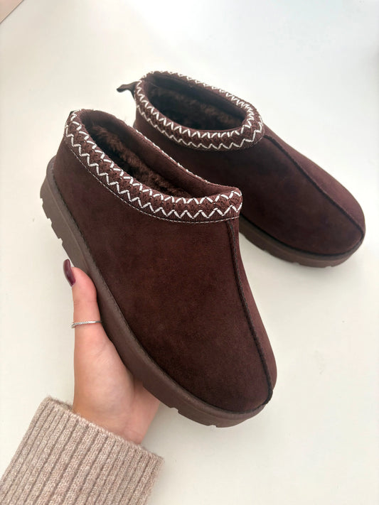 Louisa Faux Suede Mule Slippers