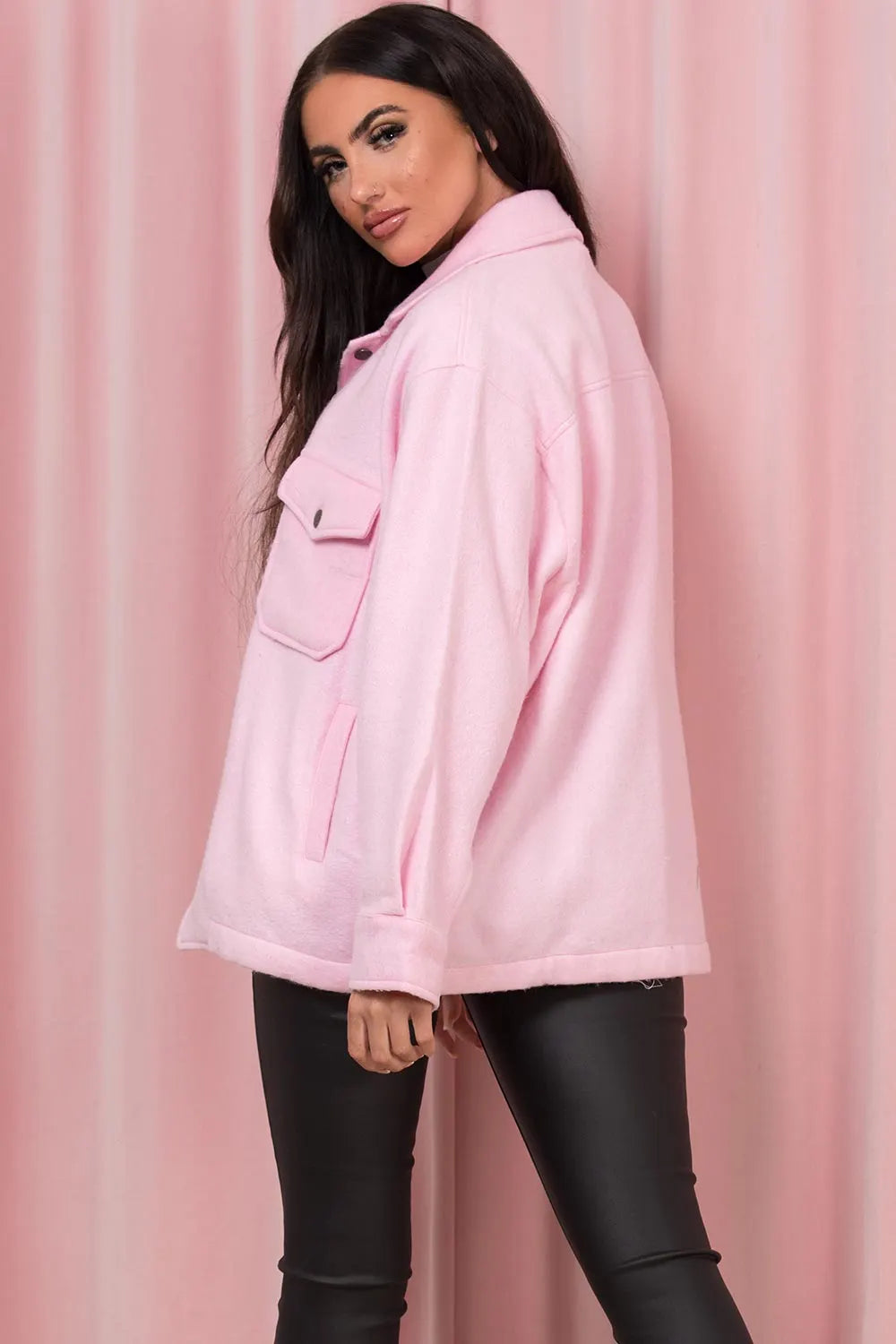 Pink Shacket Soft Touch