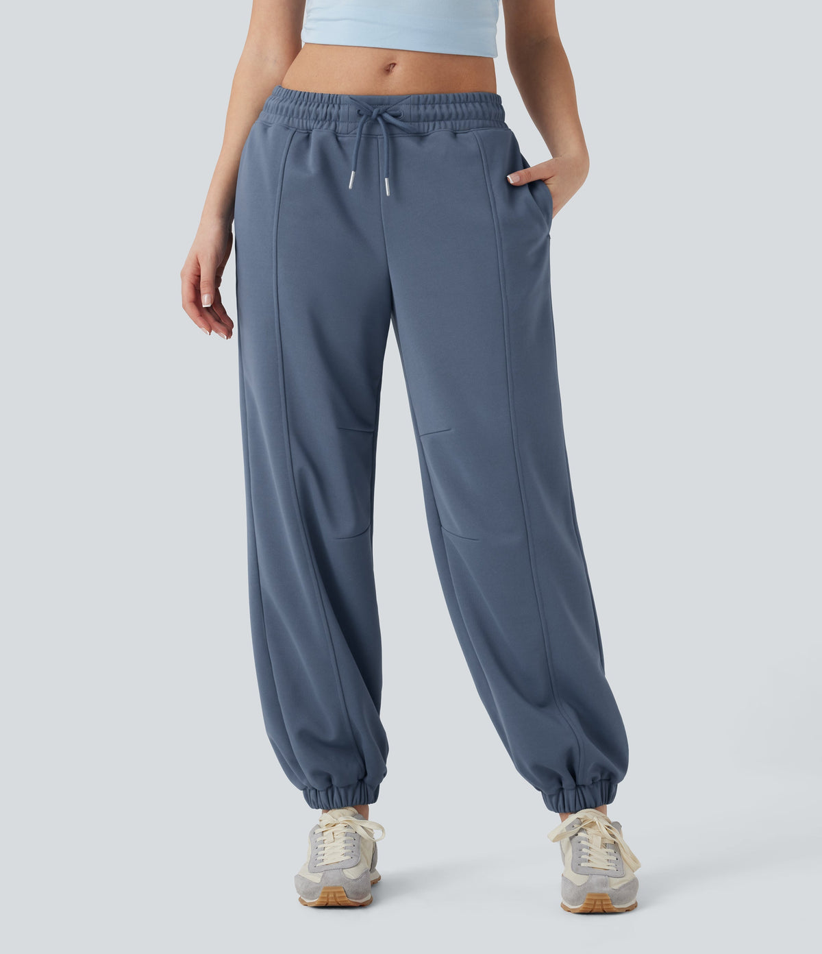 Low Rise Drawstring Casual Joggers with Pockets