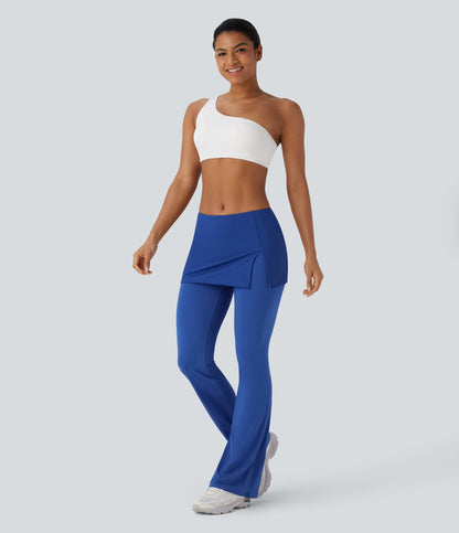 Mid Rise 2-in-1 Cool Touch Yoga Bootcut Pants