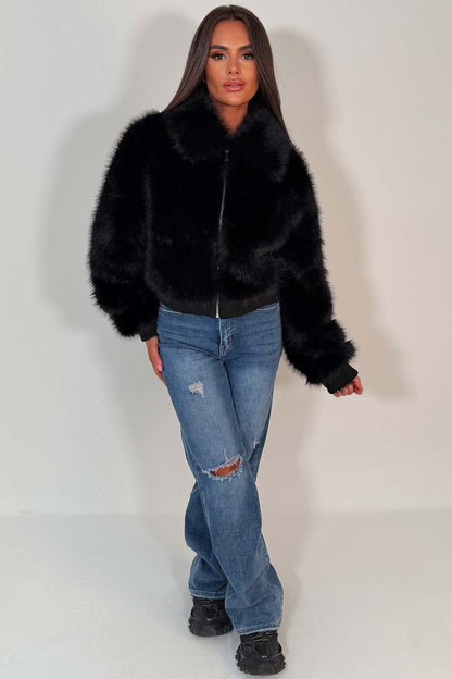 Black Faux Fur Jacket