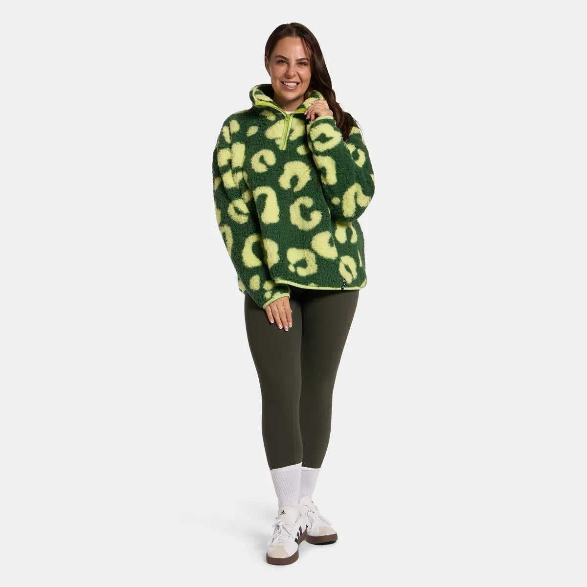 OHS Zip Fleece Soft Warm Cosy Outdoor Teddy Sherpa Long Cuff Sleeve Relaxed Fit Pull Over Hoodie Jacket Coat for Adults Kids