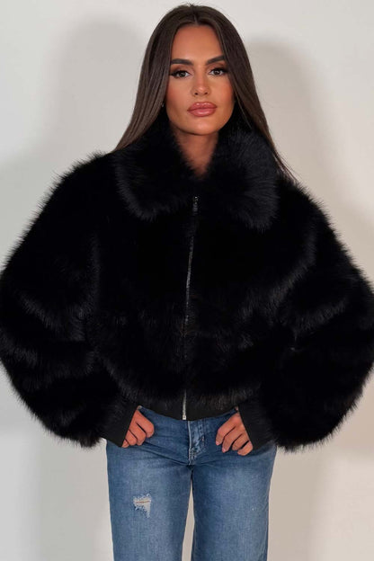 Black Faux Fur Jacket