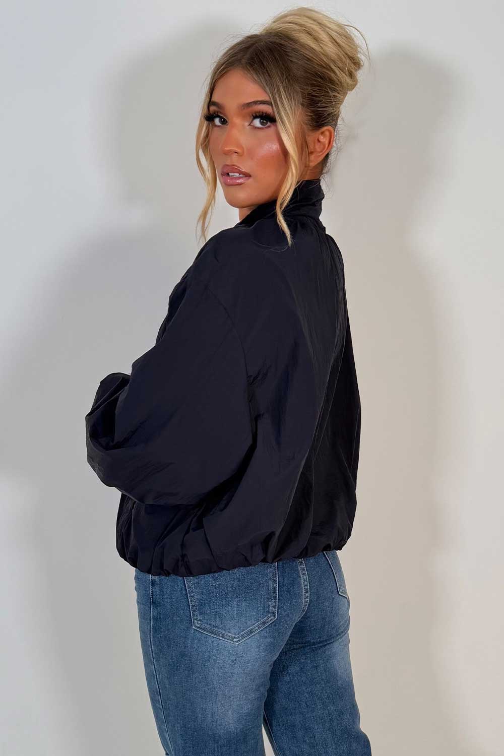Funnel Neck Jacket Navy