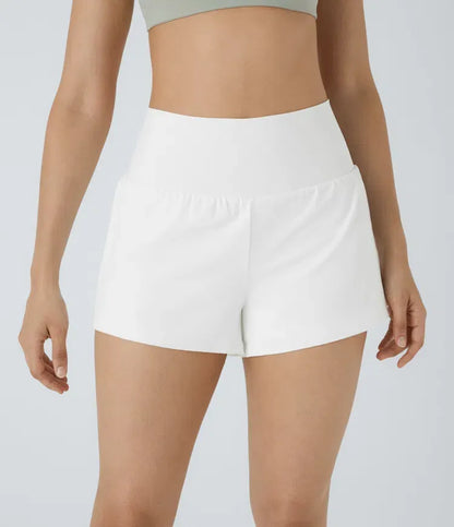 2026🔥UK Super High Waisted Back Pocket & Side Hidden Pocket 2-in-1 Yoga Shorts
