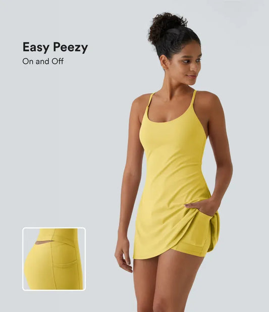 2026 🔥Flash Sale⚡ Softlyzero Plush Backless Active Dress-Easy Peezy
