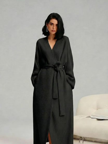 Women's Double-Sided Fleece Robe|Thickened Long Plush Casual Loungewear