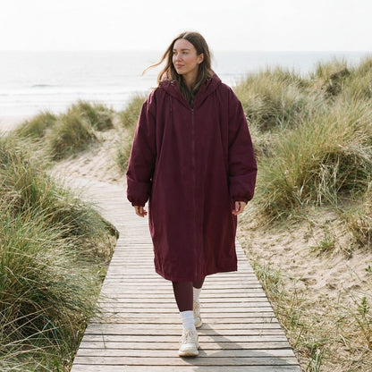 2026 NewDrying Robe Water Resistant Wind Resistant Changing Soft Sherpa Fleece Lined Oversized Hooded Long Sleeve Coat Jacket